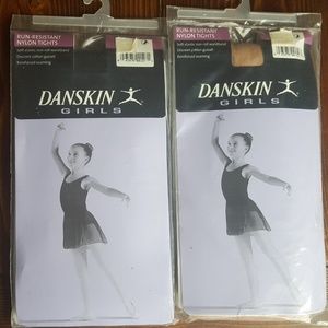 LOT OF 2 DANSKIN FOOTED TIGHTS TODDLER
